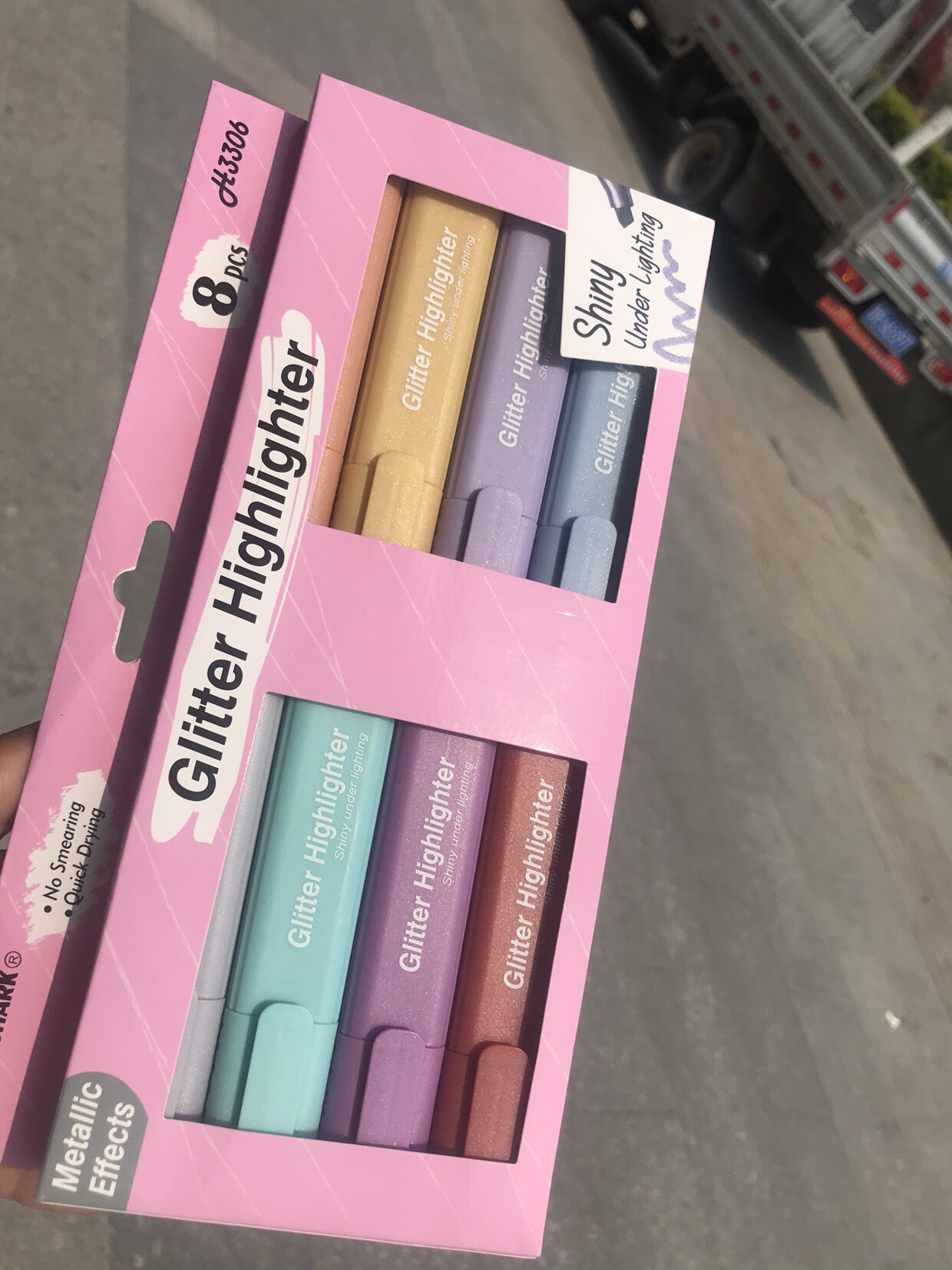 Study Le Gleaming Fluorescent Pen 6 Color Suit-Taobao