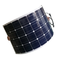 80w solar panel flexible monocrystalline silicon car and boat top camping 12V battery charger can be customized