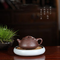 Yixing purple clay teapot Huanglongshan original mine purple mud overlord Stone scoop 180cc kung fu tea household petting pot brocade sand
