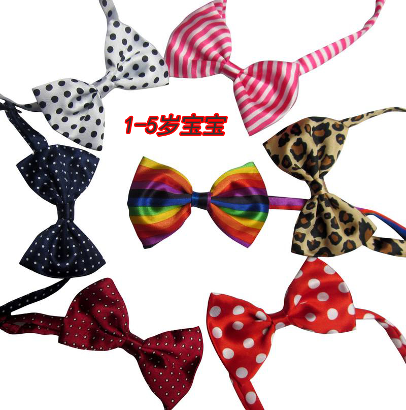 1-5-year-old little baby kindergarten clothes children small collar bow tie Korean version Mini baby collar show