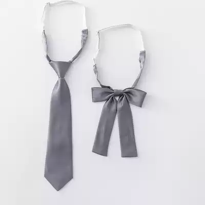 Kindergarten tie tie tie flower Primary School primary school boys and girls school uniform bow tie Gray