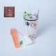 Ins cup dày trẻ em cốc sippy cup quy mô đo cốc cốc thủy tinh chịu nhiệt với nắp muỗng niêm phong - Tách