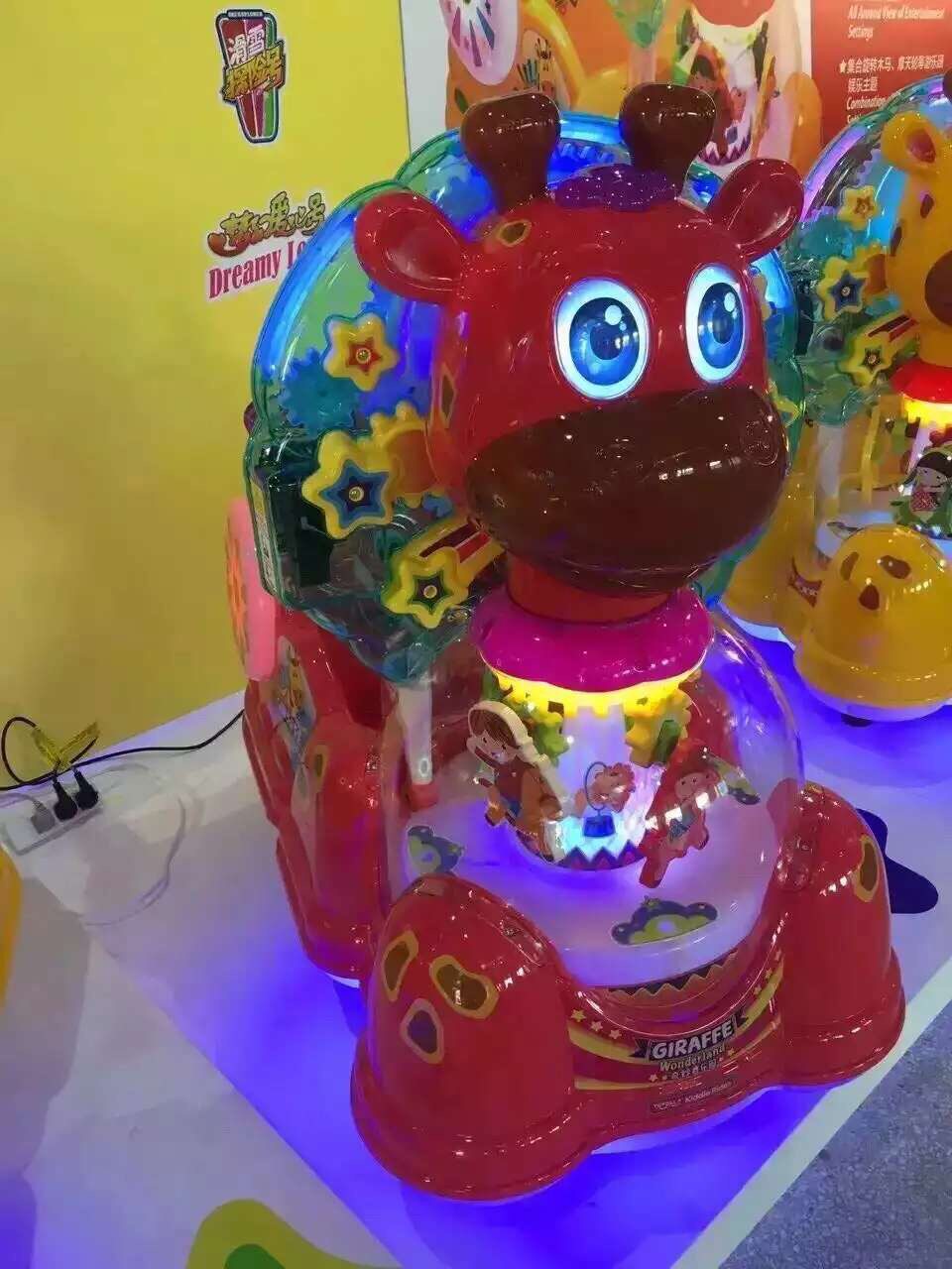 аттракцион качели 摇摇车彩灯变压器彩灯盒优有乐qq鲸鱼小鹿变压器摇摆机配件 Swings happy