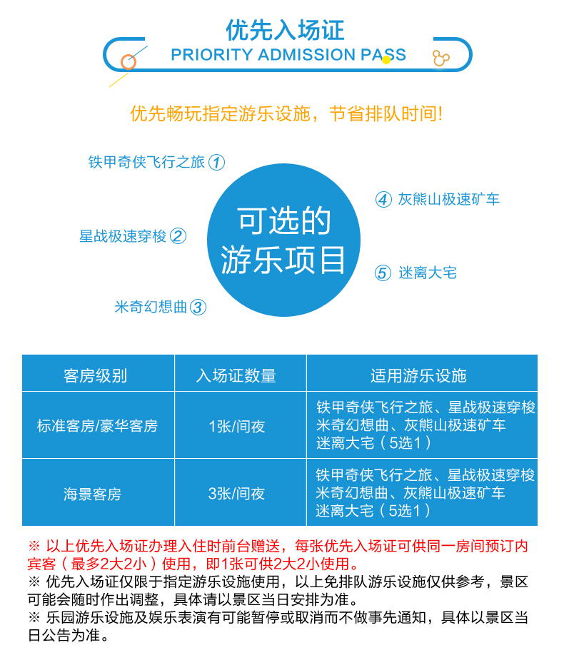 香港迪士尼探索家度假酒店1晚 香港迪士尼乐园1日 2日票 赠送fastpass 酒店宾客专用入口入 园 酒店免费穿梭巴士乐园接送 可选含早套餐 马蜂窝自由行