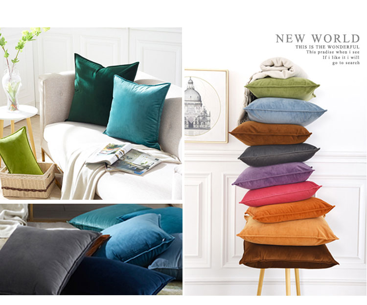 Bắc Âu gối màu rắn đệm gối đơn giản gối cashmere Ý trở lại đệm gối vuông với lõi - Trở lại đệm / Bolsters gối kèm chăn 2 trong 1