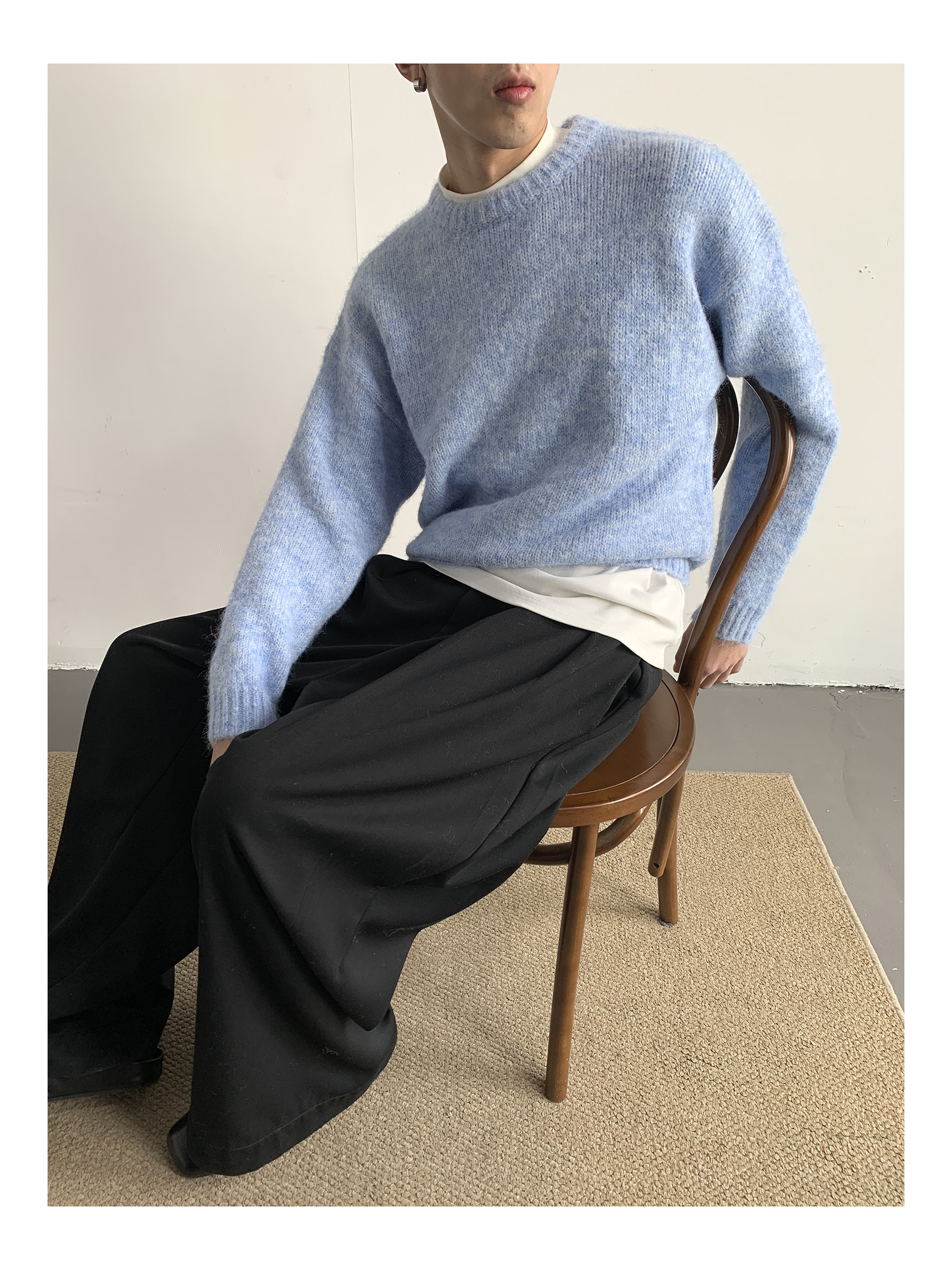 MION Thickened Wool Knit Sweater
