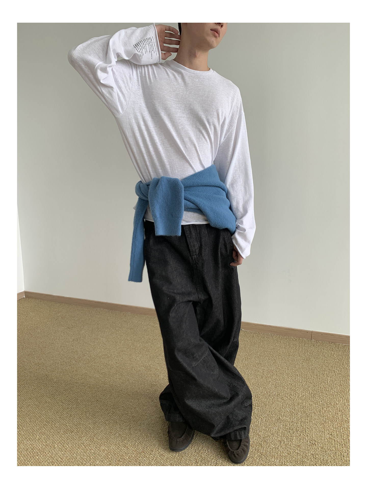MION Relaxed Slub Cotton Long-Sleeve Tee