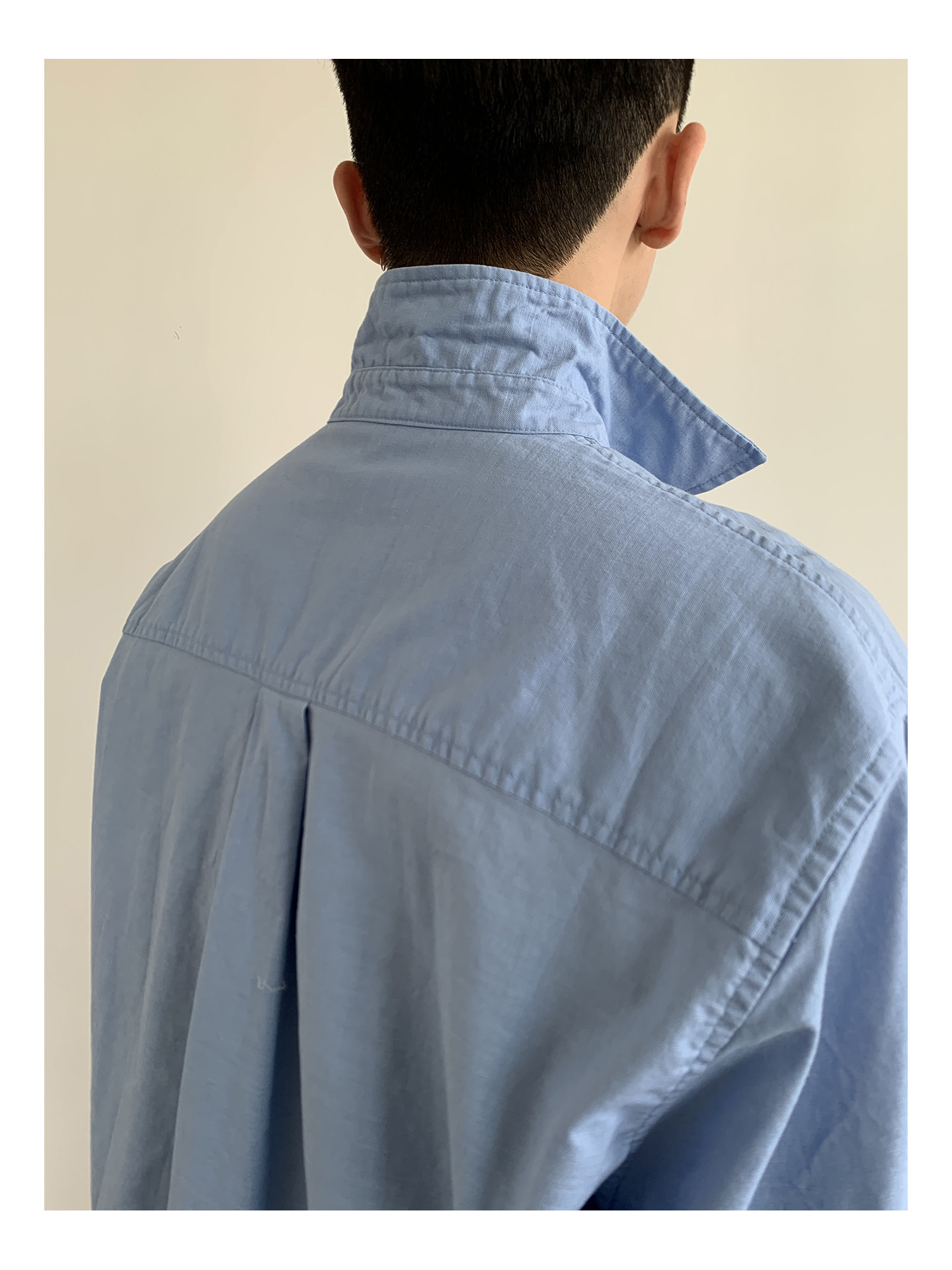 MION Blue Linen Loose Shirt
