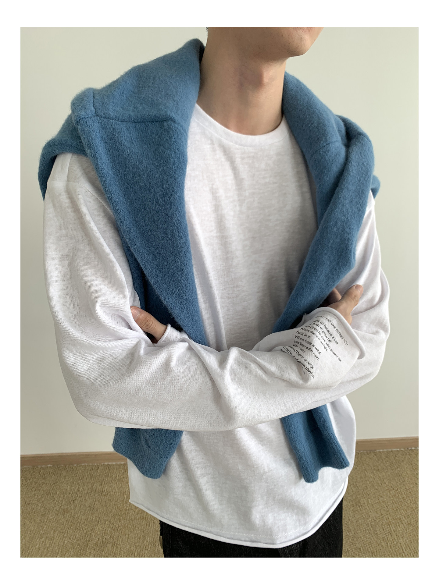 MION Relaxed Slub Cotton Long-Sleeve Tee