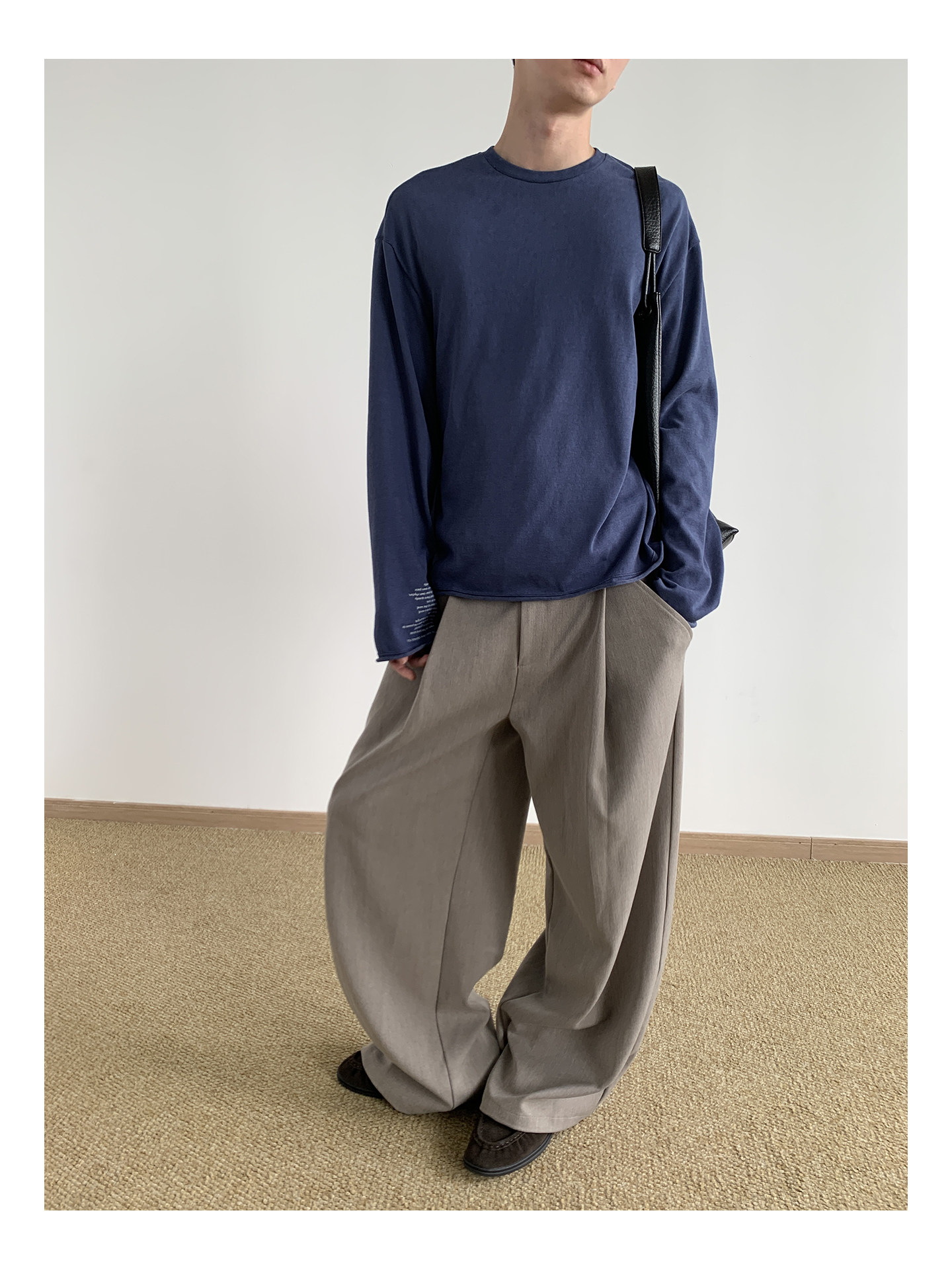 MION Relaxed Slub Cotton Long-Sleeve Tee
