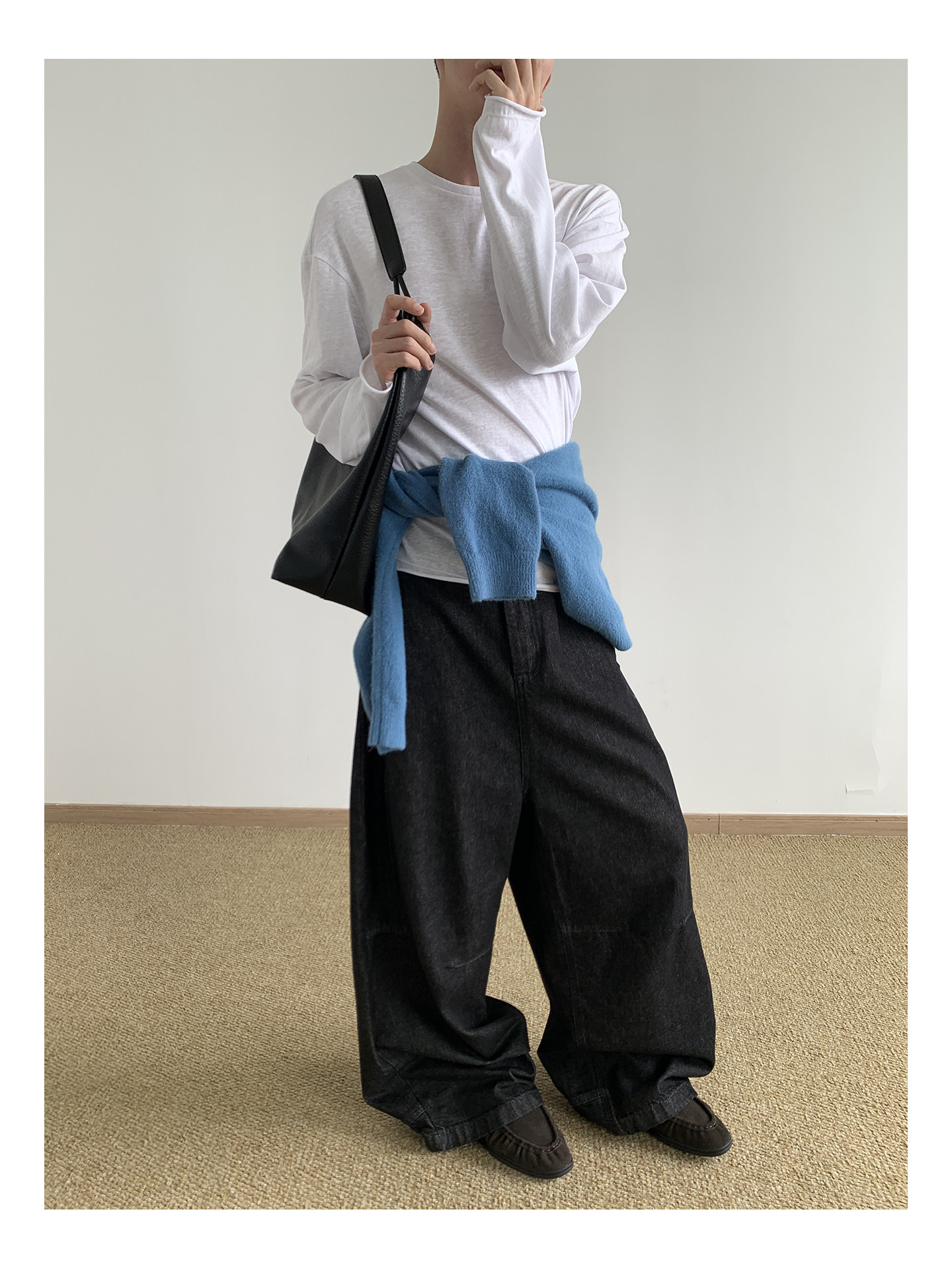 MION Relaxed Slub Cotton Long-Sleeve Tee