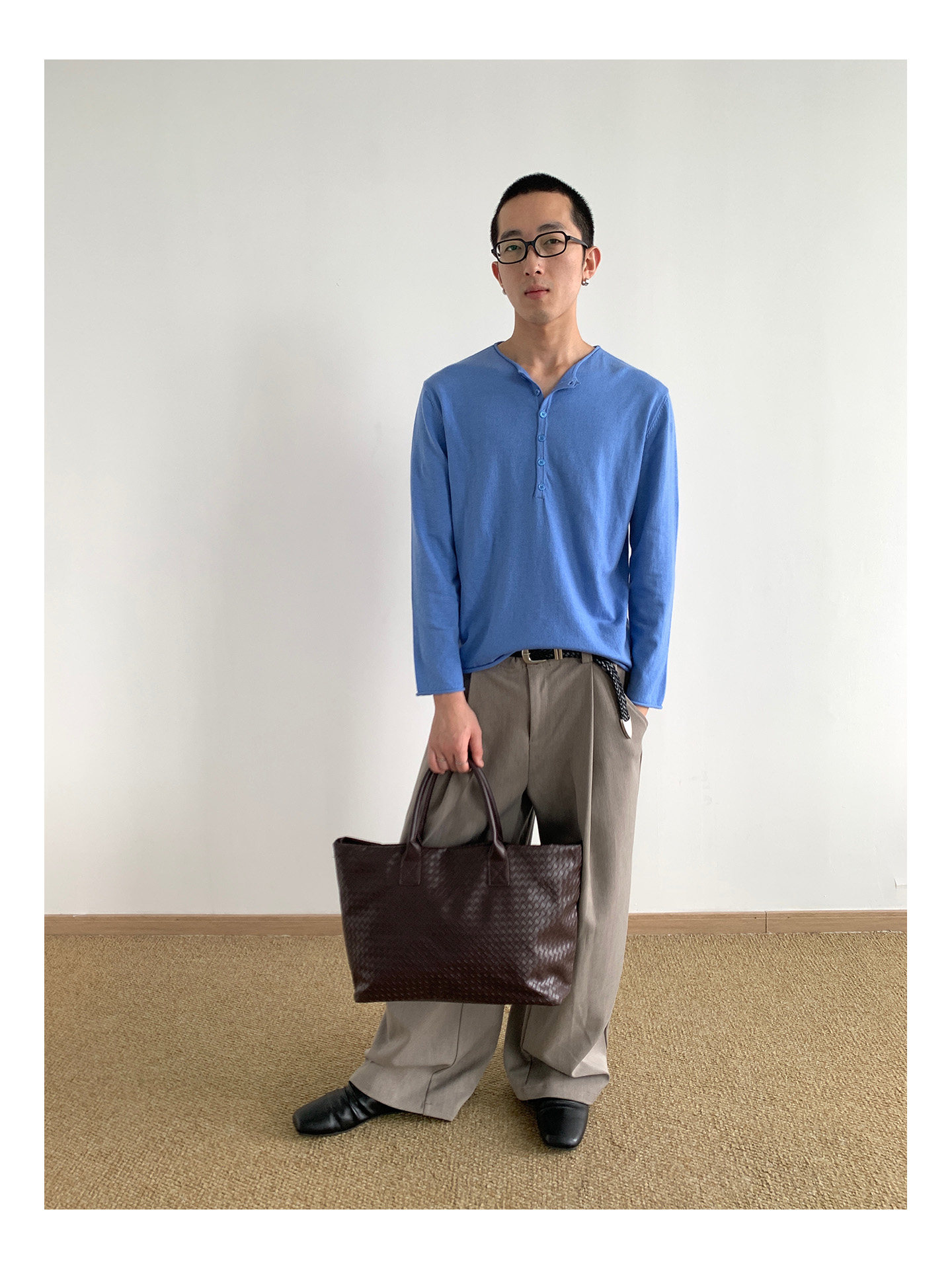 MION Henley Knit Sweater