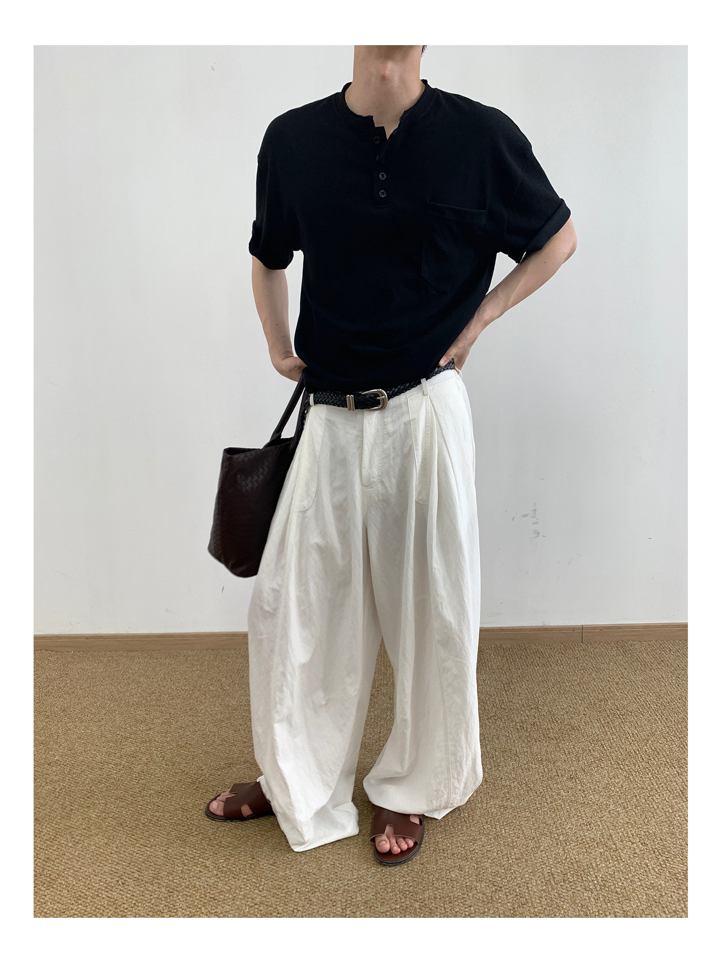 MION Henley Neck Relaxed Tee