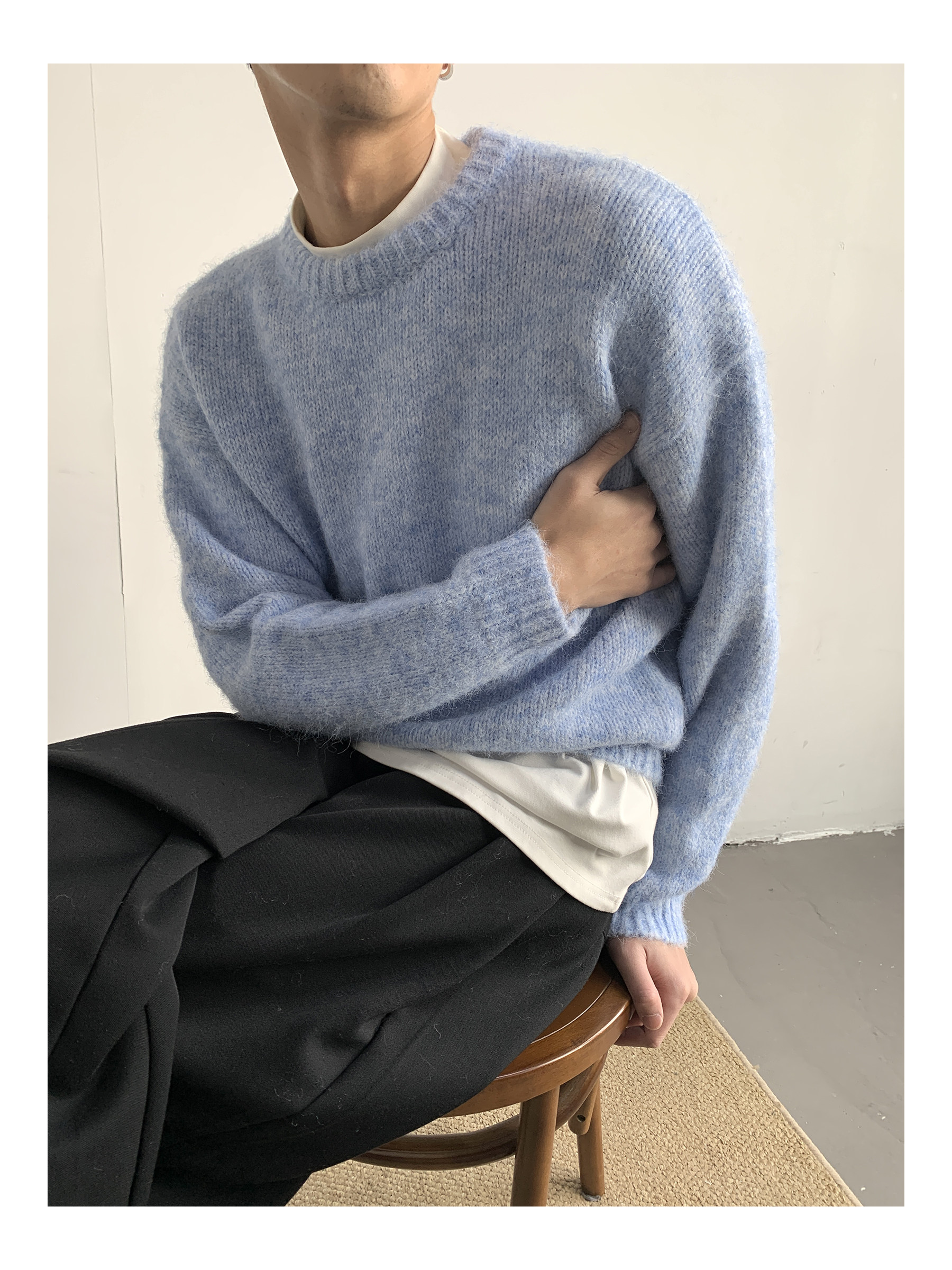 MION Thickened Wool Knit Sweater