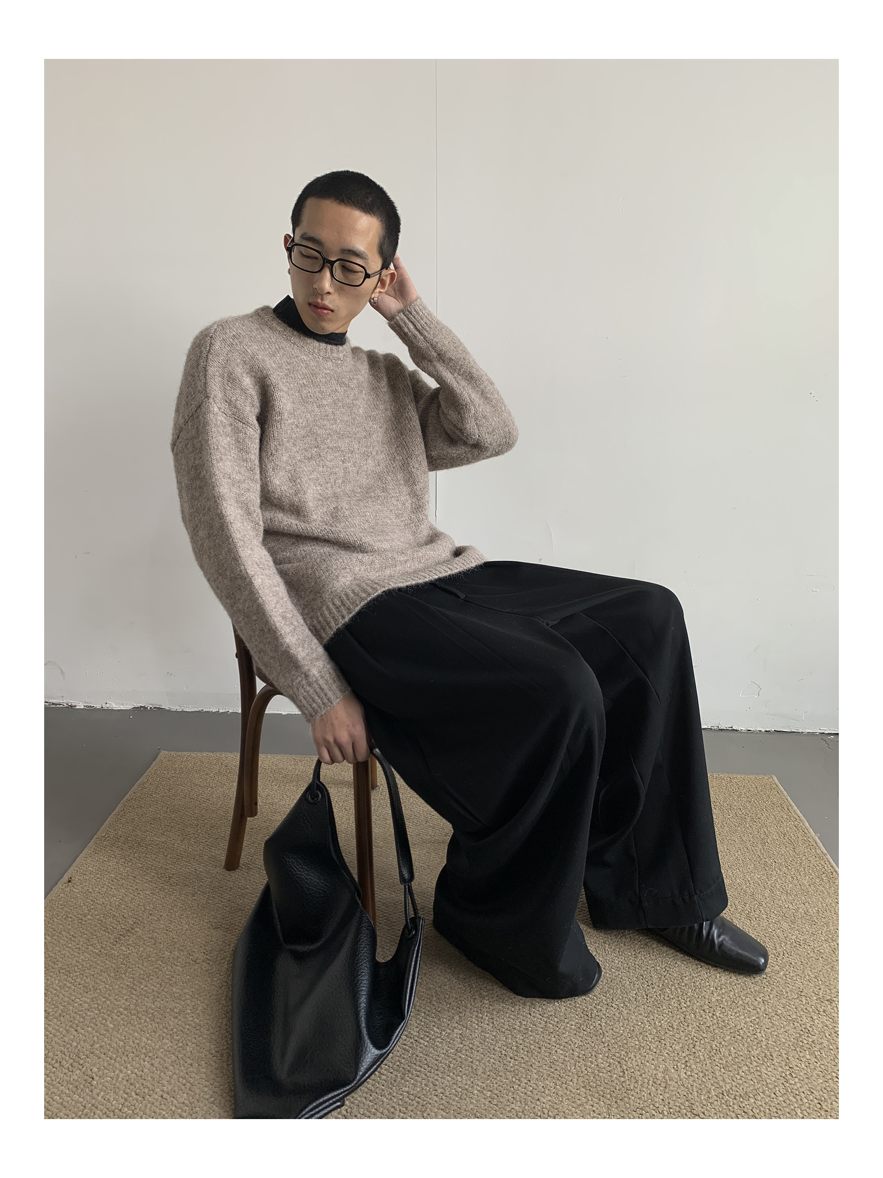 MION Thickened Wool Knit Sweater