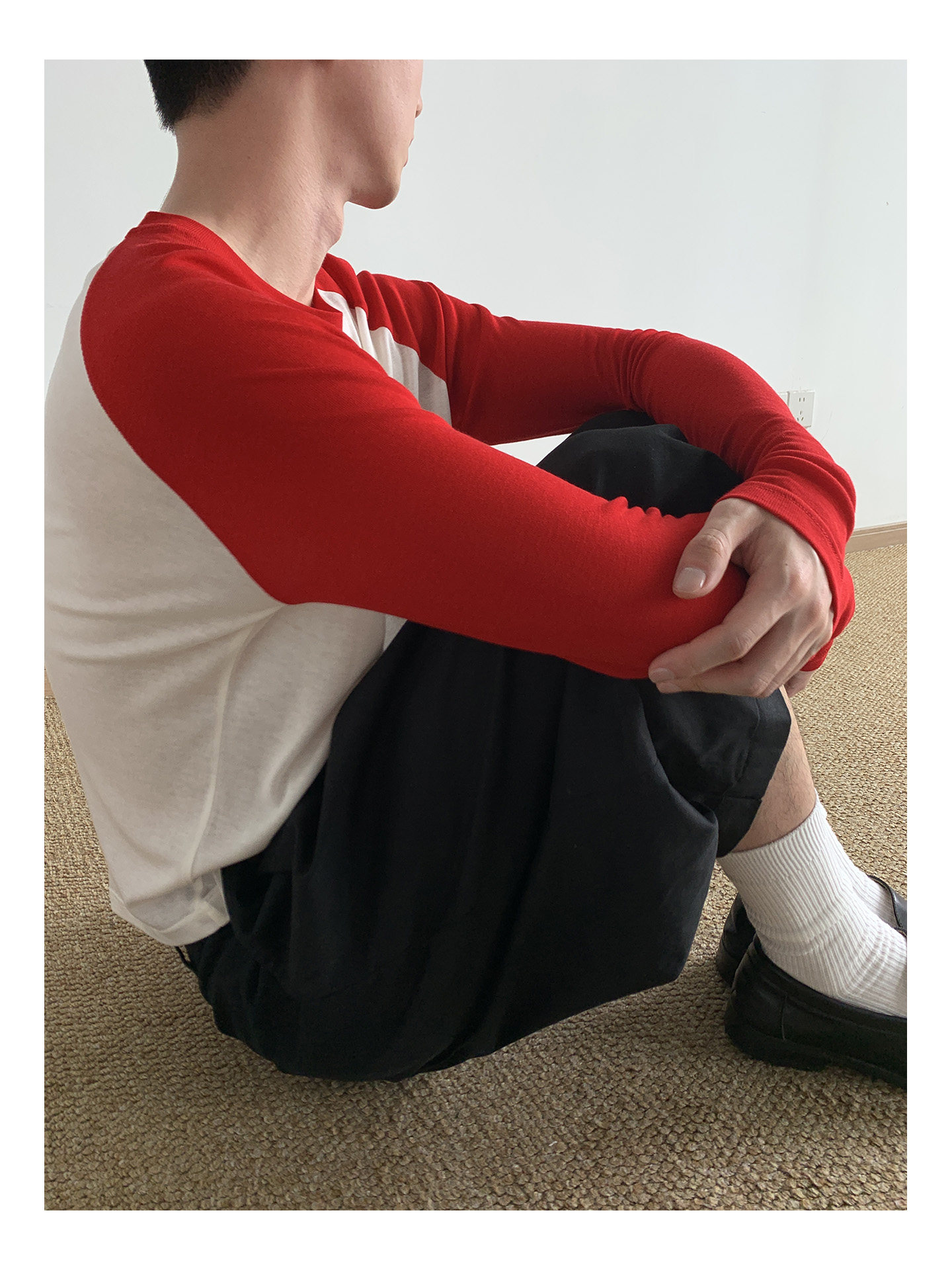 MION Cropped Raglan-Sleeve Crewneck Tee