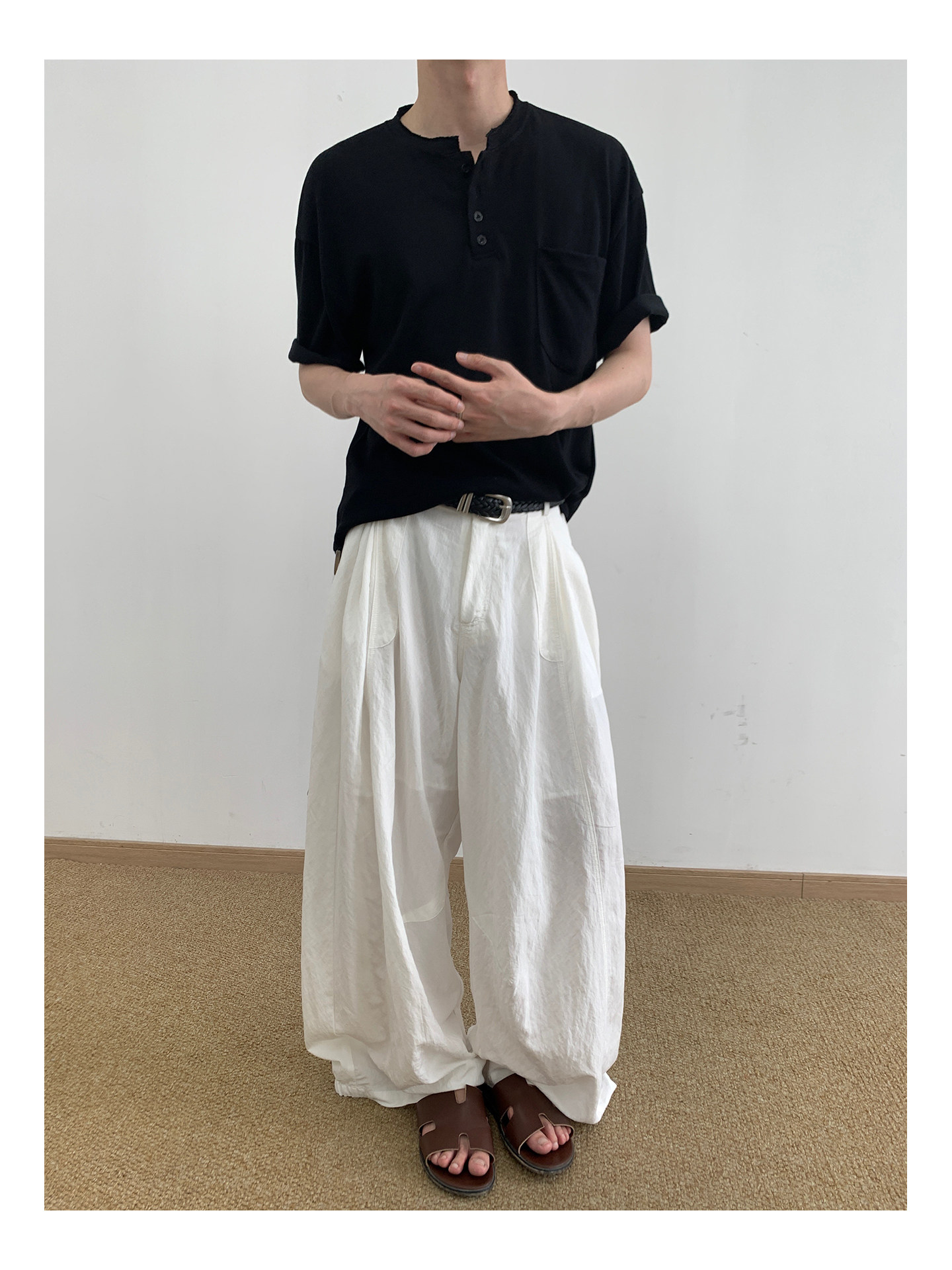 MION Henley Neck Relaxed Tee