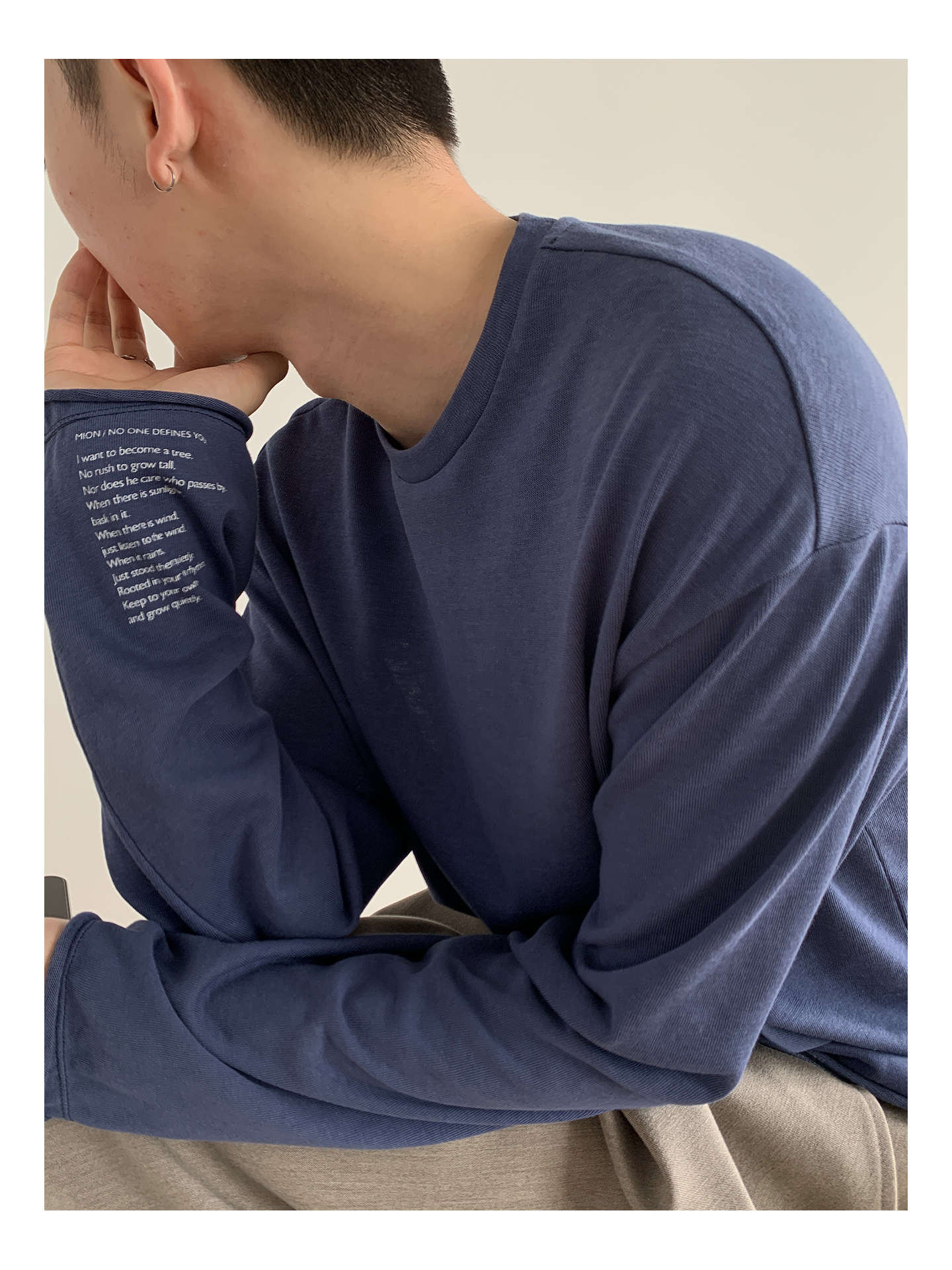 MION Relaxed Slub Cotton Long-Sleeve Tee