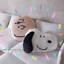 Self-made ins creative Shi Lu pen check pillow car girl heart lazy pillow cushion doll doll home