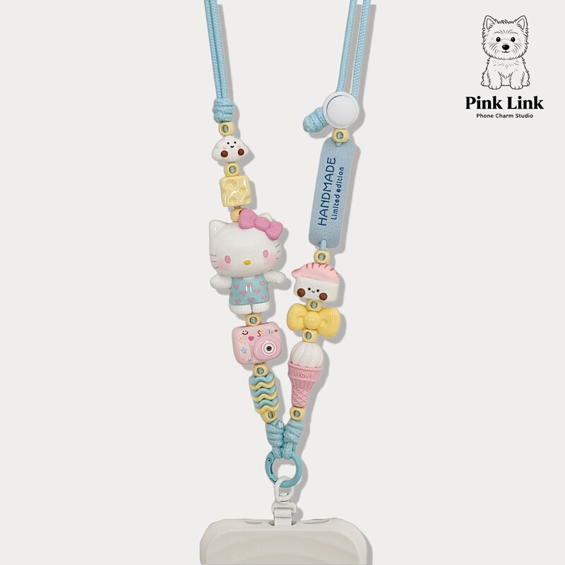 Original Hello Kitty Cute Crossbody Strap, Can Be Worn as a Neck Strap, Multifunctional Phone Chain, Portable Adjustable Lanyard