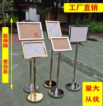 Hotel vertical billboard stainless steel sign a3 display card Vertical water card a4 card guide card display titanium