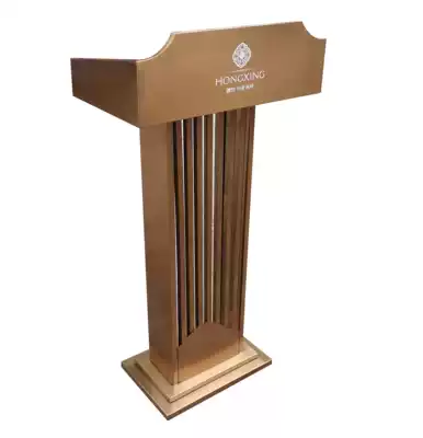 Hotel rose gold podium advisory reception desk speech reception lectern table eschet guide desk