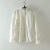 Áo sơ mi trắng nữ tay dài 2018 cotton mới in họa tiết holobu không rõ ràng qua áo sơ mi hoang dã áo sơ mi nữ trắng Áo sơ mi