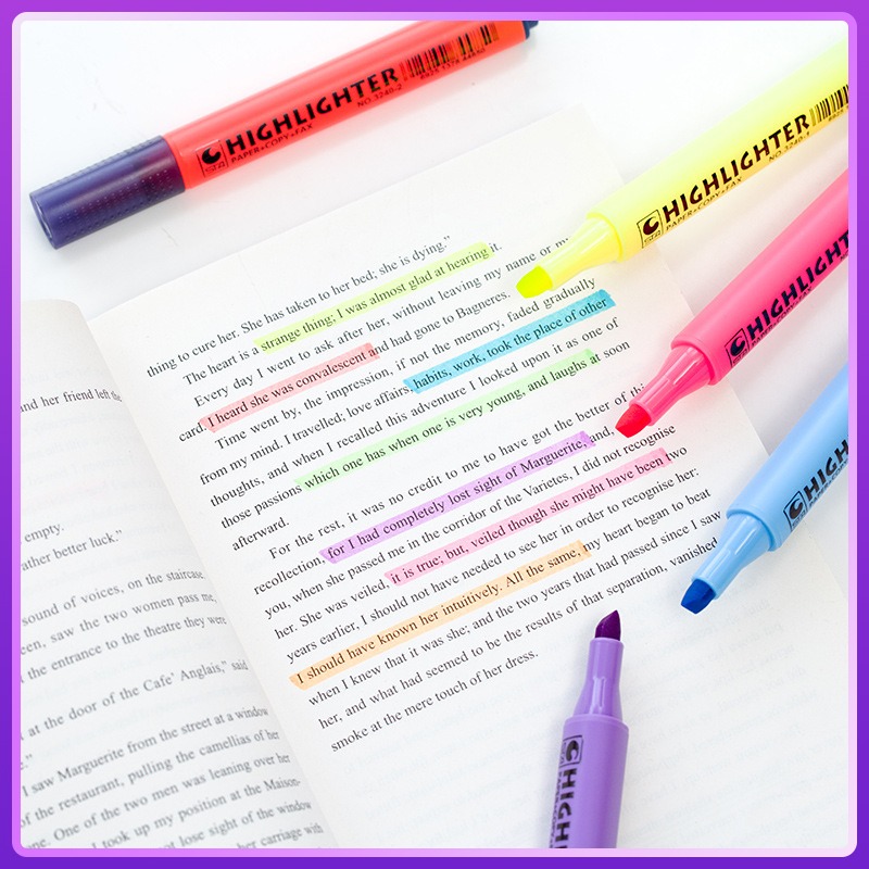 Star triangle rod color marker Highlighter marker pen Small fresh candy color pen Glitter color pen