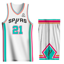 22 new season Duncan Murray City Edition white jersey suit large size group purchase full body printed custom basketball uniform DIY