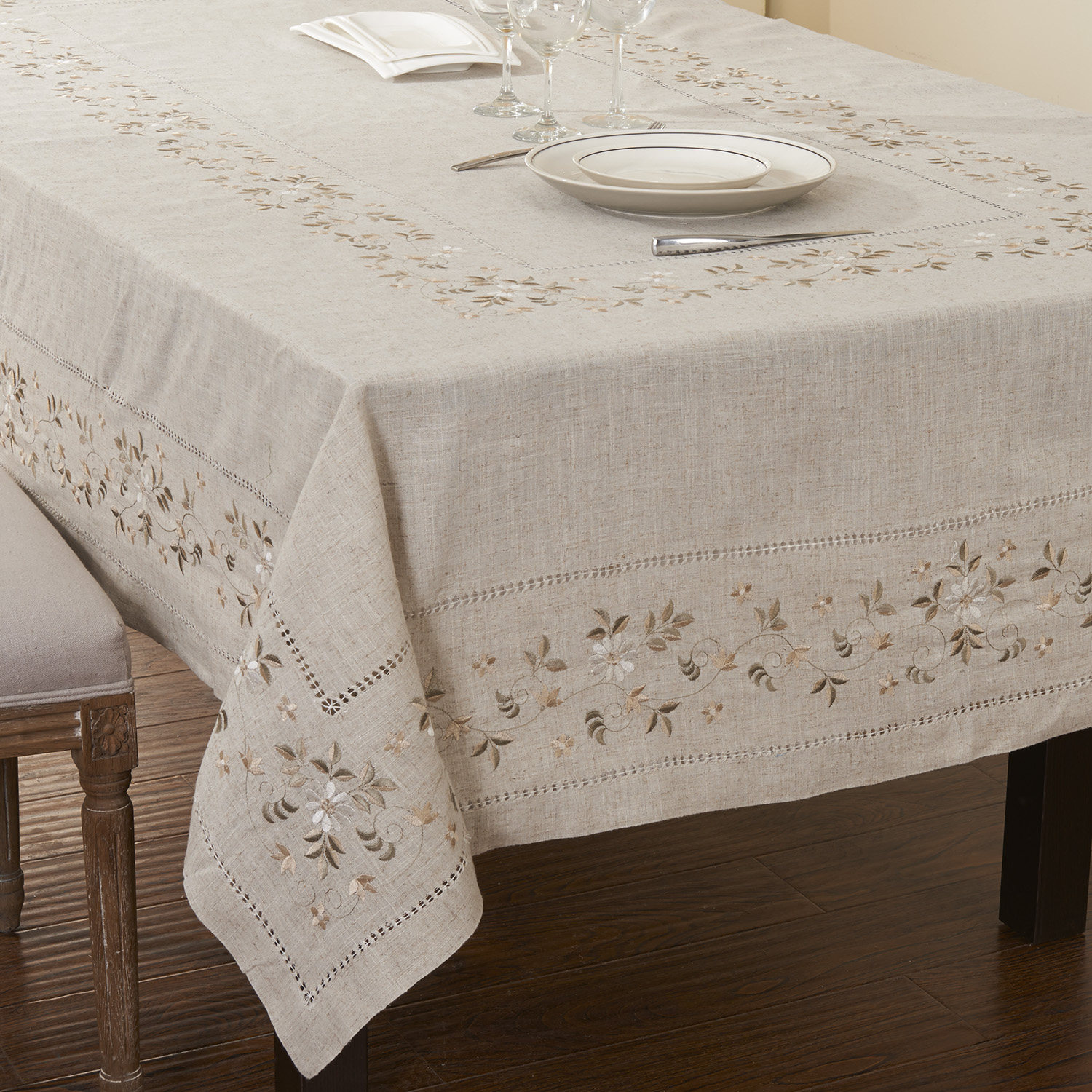 (Multiple Upper New) Overlong Western Dining Table Cloth Embroidery Abroad Customer Gift Rectangle Big Table Cloth