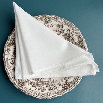 【 Upgraded Version 】 Plain linen napkins, Western cotton-linen napkins 30cm, 45cm, 55cm