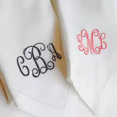 Wedding Western-style event party commercial gift dining room embroidery Logo napkin custom planning shooting props