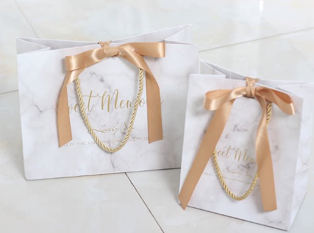 Set to be marble creative back gift bag Wedding Gift Bag Happy Sugar bag Joy Candy Box Companion Gift imprint logo
