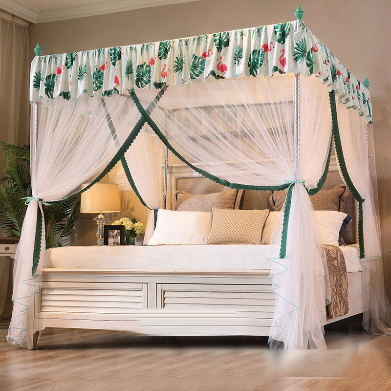 Sanmen Court floating bed net summer anti-mosquito stent princess wind with crypto thickening double bed