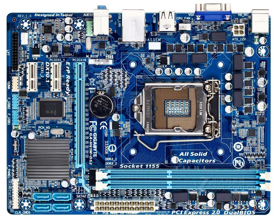 Chongxin H61 motherboard Gigabyte Gigabyte H61M-DS2 1155-pin set display small board