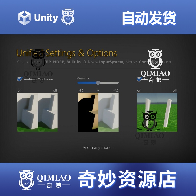 Unity Settings Game Options Unified Menu Generator 1.89 Unity Settings Game Options Unified Menu Generator 1.89