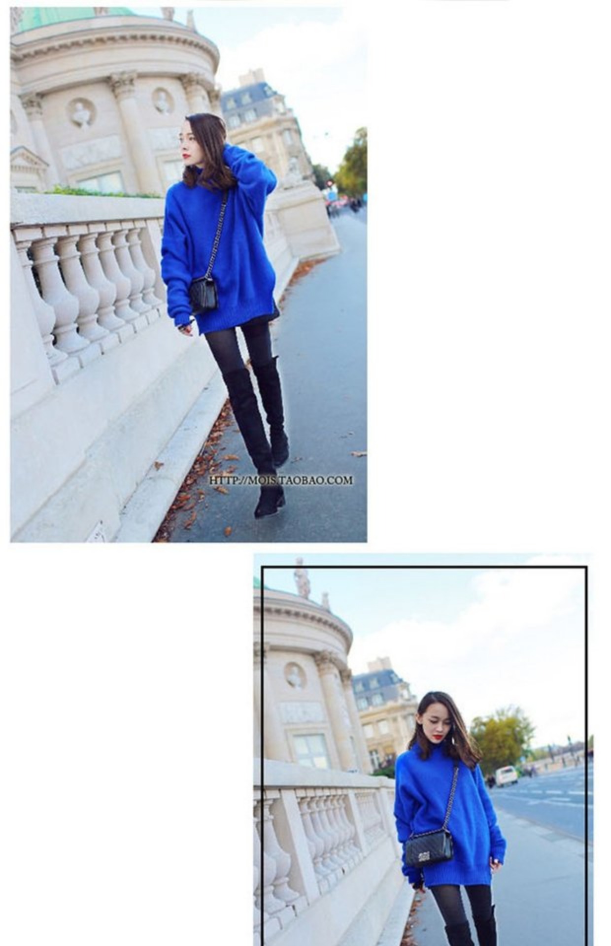 Mùa thu đông 2017 mới của phụ nữ dày cổ áo len cashmere rộng áo len rộng áo len cỡ lớn lười áo len phiên bản Hàn Quốc - Áo / áo thun áo cardigan