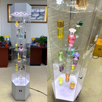 Acrylic rotating glasses watch display cabinet cosmetics perfume display cabinet jewelry gift organic glass rack