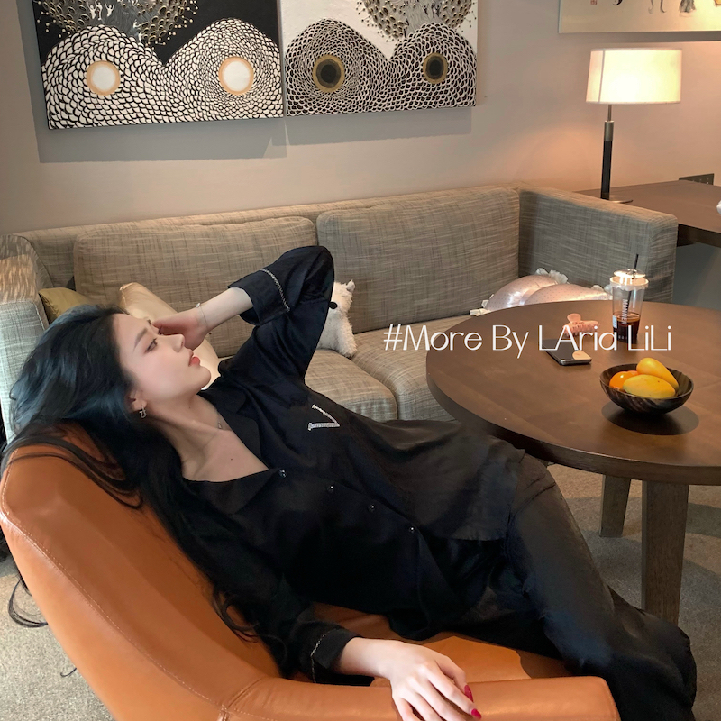 Laria Serpent Series Rhinestone Jacquard Ice Silk Homewear Pajamas for Women 2025 Spring New Collection