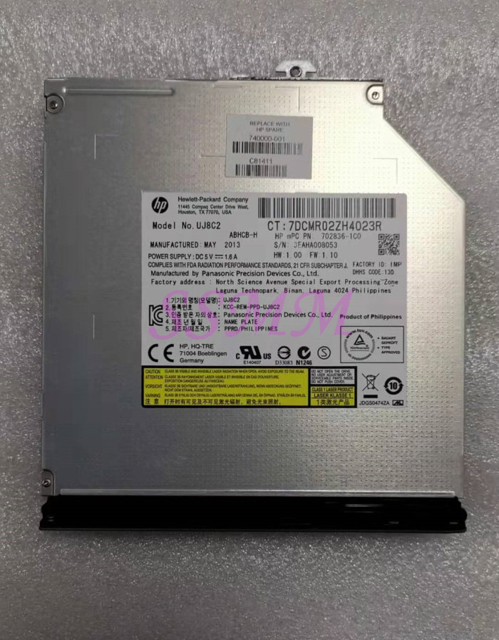 New HP HP 650 G1 built-in CD-ROM CD-ROM panel iron frame UJ8C2 740000-001