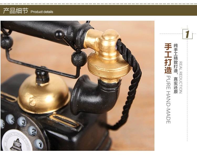 Retro Mỹ gió công nghiệp điện thoại nhựa mô hình trang trí phòng khách mô phỏng thủ công tủ rượu trang trí hiển thị phụ kiện trang trí nhà đẹp