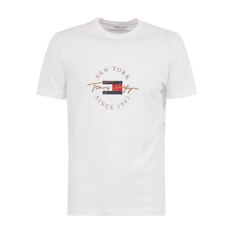 Tommy Hilfiger Tommy Hilfiger Men's Summer Fashion New Short-Sleeved T-Shirt Fashion Trend Half-Sleeve