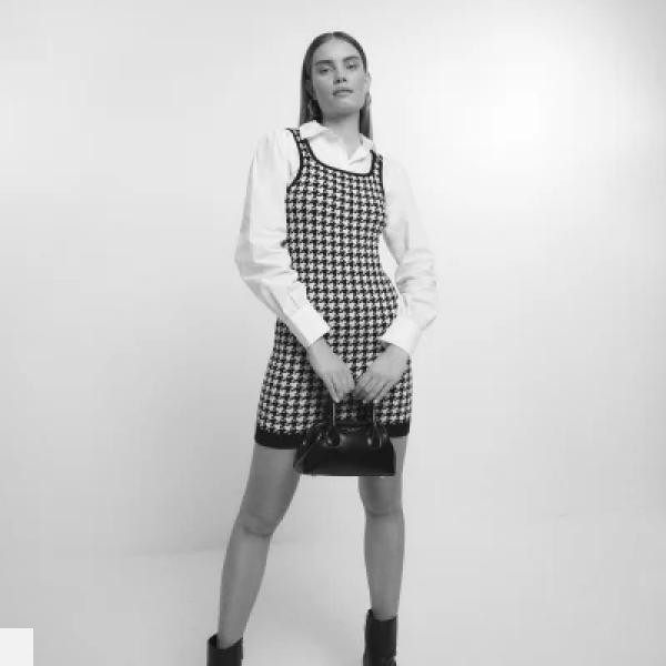 Direct mail UK 2023 new women's fashion brand spring bird - grade two - piece vest dress wrap