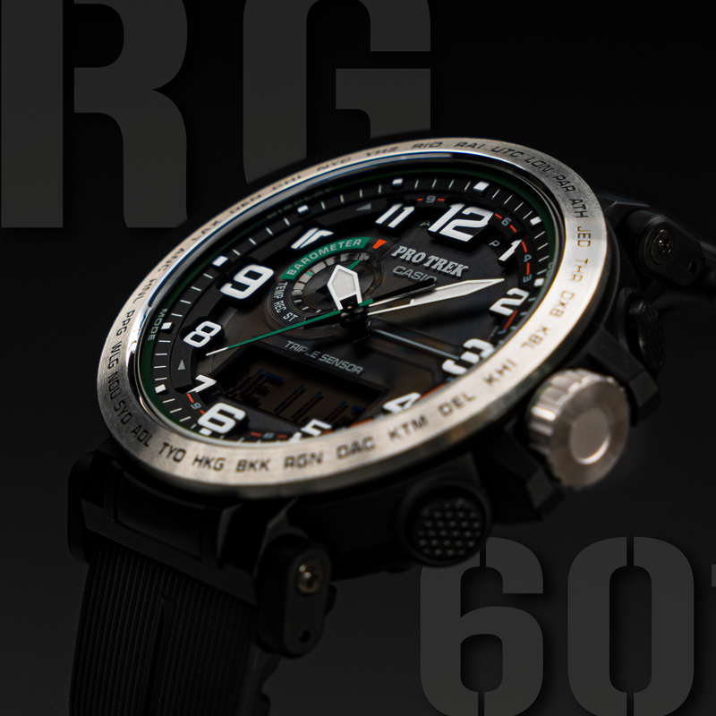 Casio Mountaineering Watch Protrek Men's Solar-Powered Waterproof Temperature and Altitude Prg-601-1/601Yb-2