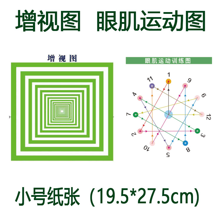 Small amblyopia myopia correction increased view overlooking figure Eye muscle exercise training figure Vision care sharp eye figure