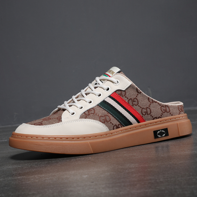 Outdoor sandals men's slippers 2022 new summer Baotou lazy half slippers men's shoes sandals outside wear without heel