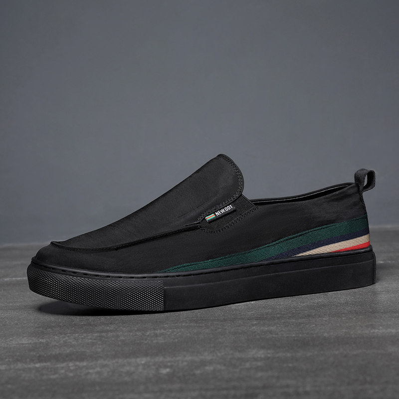 Male Shoes Spring Summer 2022 New old Beijing cloth shoes Leisure a foot pedal Lazy Man Canvas Bean Bean Shoes Man Tide Shoes