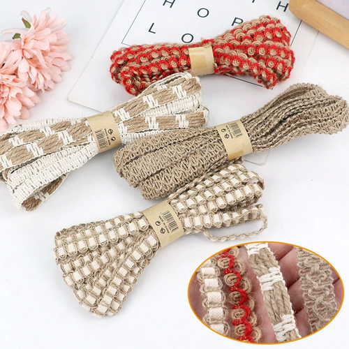 Украшение конопляного кружевного хлопка и конопляного материала Полые льняные вспомогательные материалы