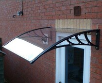 Transparent awning Aluminum alloy bracket awning Endurance plate PC awning Rain door and window balcony awning awning