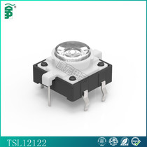 Tact switch with LED light 12*12*7 3 transparent handle with emerald green light with light micro button switch